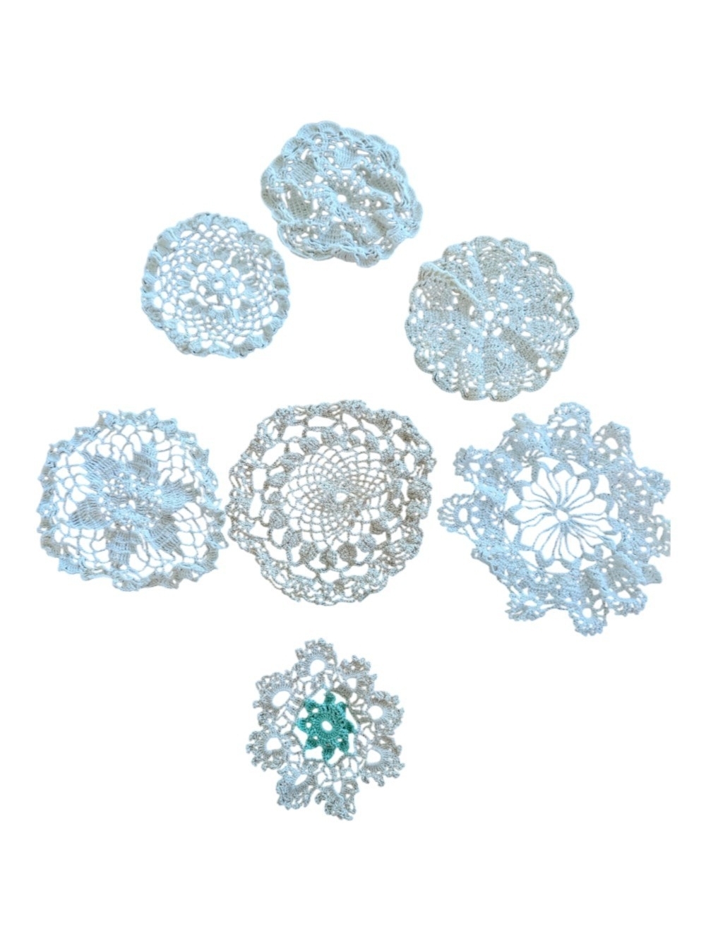 Handmade Crochet Doily Set - Decorative Home Accents